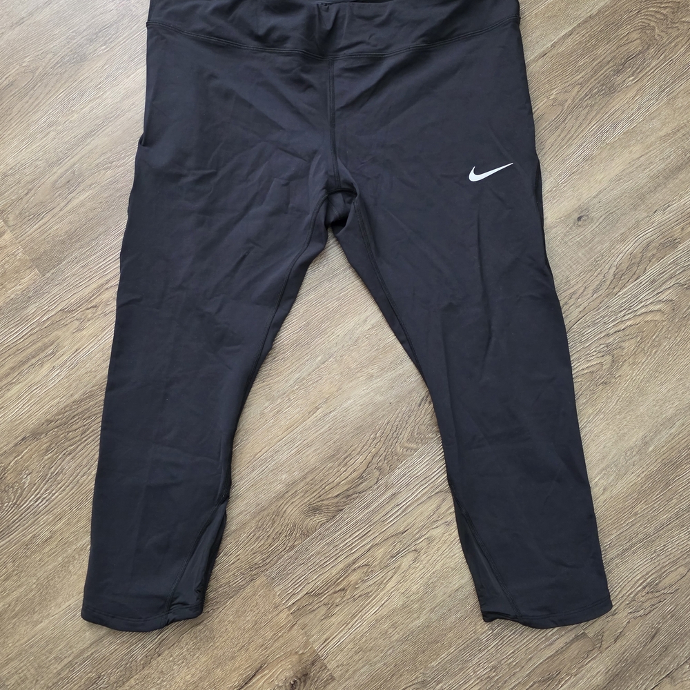 Nike Black Leggings with White Swoosh